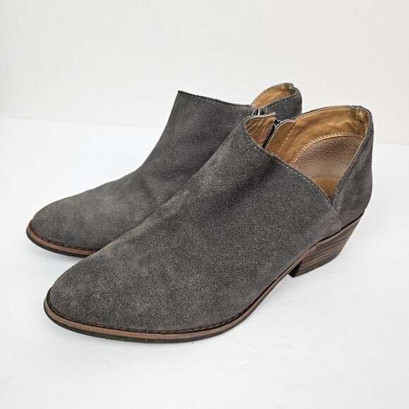 Lucky Brand Frankela Gray Suede Ankle Boot 8 - Picture 8 of 12